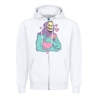 White skeletor's cat premium scoop classic Zipper Hoodie - artisFamous
