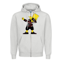 Dove Grey dabbing bart Zipper Hoodie - artisFamous