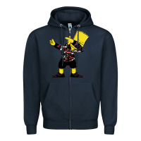 Navy dabbing bart Zipper Hoodie - artisFamous