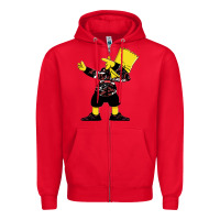 Red dabbing bart Zipper Hoodie - artisFamous