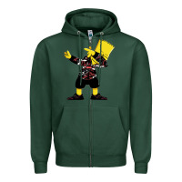 Sports Green dabbing bart Zipper Hoodie - artisFamous