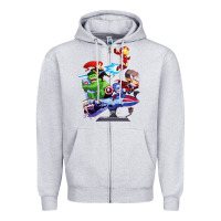 Heather Grey superheroes Zipper Hoodie - artisFamous