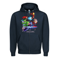 Navy superheroes Zipper Hoodie - artisFamous