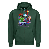 Sports Green superheroes Zipper Hoodie - artisFamous