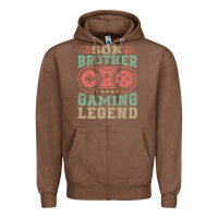 Chestnut SON BROTHER GAMING LEGEND Zipper Hoodie - artisFamous
