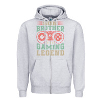 Heather Grey SON BROTHER GAMING LEGEND Zipper Hoodie - artisFamous