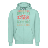 Seafoam SON BROTHER GAMING LEGEND Zipper Hoodie - artisFamous
