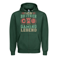 Sports Green SON BROTHER GAMING LEGEND Zipper Hoodie - artisFamous