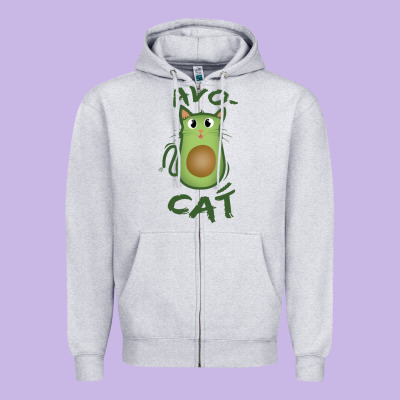 Avocat Zipper Hoodie Designed By Artisfamous