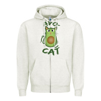 Oatmeal Heather avocat Zipper Hoodie - artisFamous