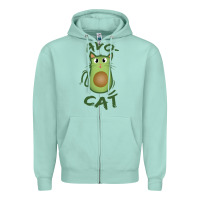 Seafoam avocat Zipper Hoodie - artisFamous