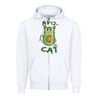 White avocat Zipper Hoodie - artisFamous