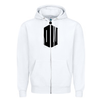 White dr who tshirt Zipper Hoodie - artisFamous