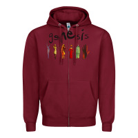 Burgundy genesis new Zipper Hoodie - artisFamous