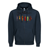 Navy genesis new Zipper Hoodie - artisFamous
