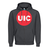 Smoke UIC College Zipper Hoodie - artisFamous