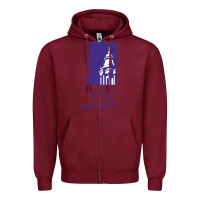 Burgundy Western Illinois College Zipper Hoodie - artisFamous
