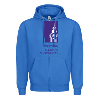 True Royal Western Illinois College Zipper Hoodie - artisFamous