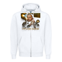 White tyler farr Zipper Hoodie - artisFamous
