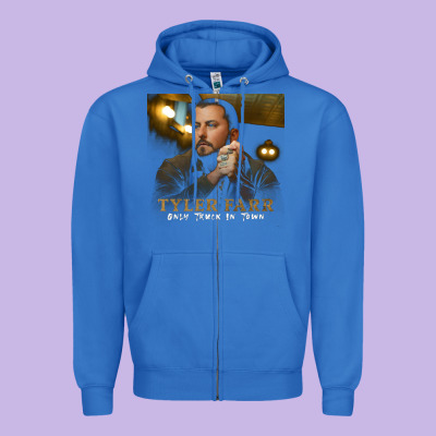 Tyler Farr Zipper Hoodie Designed By Artisfamous
