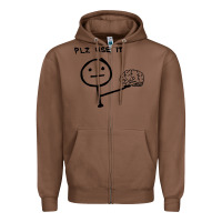Chestnut Plz Use It Text Graphic Zipper Hoodie - artisFamous