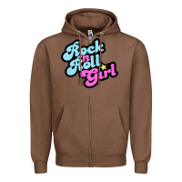 Chestnut rock n roll girl Zipper Hoodie - artisFamous