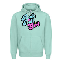 Seafoam rock n roll girl Zipper Hoodie - artisFamous