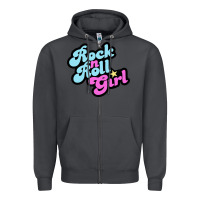 Smoke rock n roll girl Zipper Hoodie - artisFamous