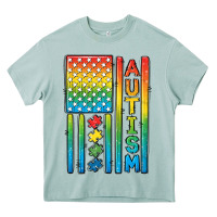 Arona Autism American Flag Heavy Core Tee - CowGirlArtShop