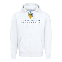 White Chamberlain College Nursing Zipper Hoodie - artisFamous