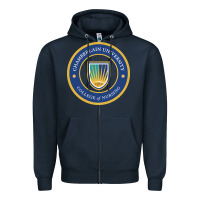 Navy Chamberlain Art Zipper Hoodie - artisFamous