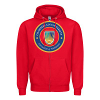 Red Chamberlain Art Zipper Hoodie - artisFamous