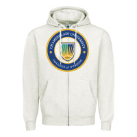 Oatmeal Heather Chamberlain Art Zipper Hoodie - artisFamous