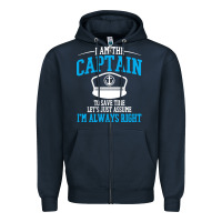 Navy captain funny boating sailing Zipper Hoodie - artisFamous
