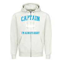 Oatmeal Heather captain funny boating sailing Zipper Hoodie - artisFamous