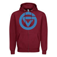 Burgundy Grand Valley College Zipper Hoodie - artisFamous