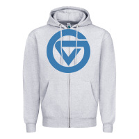 Heather Grey Grand Valley College Zipper Hoodie - artisFamous