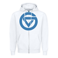 White Grand Valley College Zipper Hoodie - artisFamous