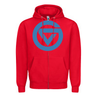 Red Grand Valley College Zipper Hoodie - artisFamous