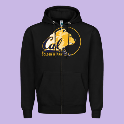 Cal Col Golden Zipper Hoodie Designed By Artisfamous