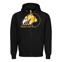 Black cal col golden Zipper Hoodie - artisFamous