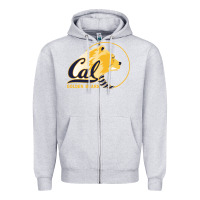 Heather Grey cal col golden Zipper Hoodie - artisFamous