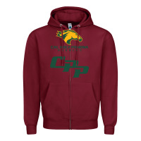 Burgundy cal pol pomona Zipper Hoodie - artisFamous