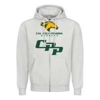 Dove Grey cal pol pomona Zipper Hoodie - artisFamous