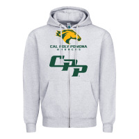 Heather Grey cal pol pomona Zipper Hoodie - artisFamous