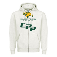 Oatmeal Heather cal pol pomona Zipper Hoodie - artisFamous