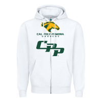 White cal pol pomona Zipper Hoodie - artisFamous