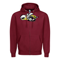 Burgundy super bee Zipper Hoodie - artisFamous