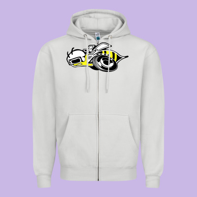 Super Bee Zipper Hoodie Designed By Artisfamous
