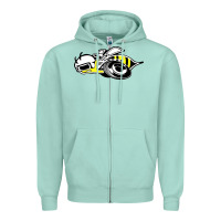 Seafoam super bee Zipper Hoodie - artisFamous